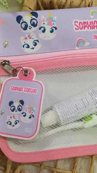 Estojo Higiene Bucal Personalizado Puket, Multi Bichos.