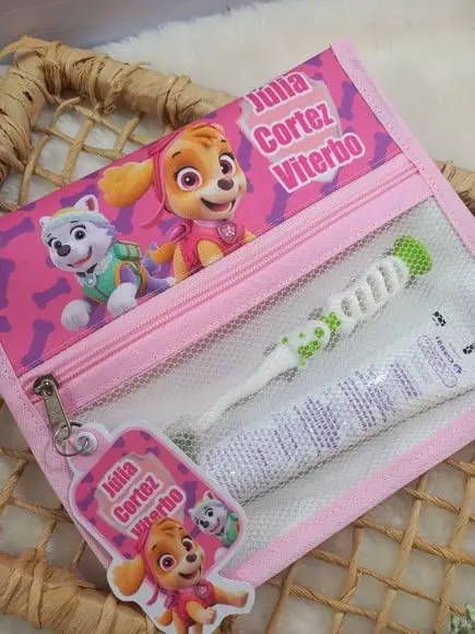 Estojo Higiene Bucal Personalizado Sky Nome Lista Escolar