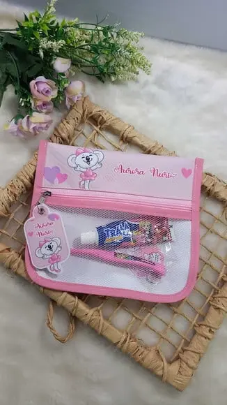 Estojo Higiene Bucal Personalizado Tema Lilica Replica
