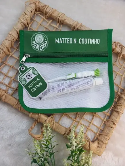 Estojo Higiene Bucal Personalizado Tema Nome Lista Escolar
