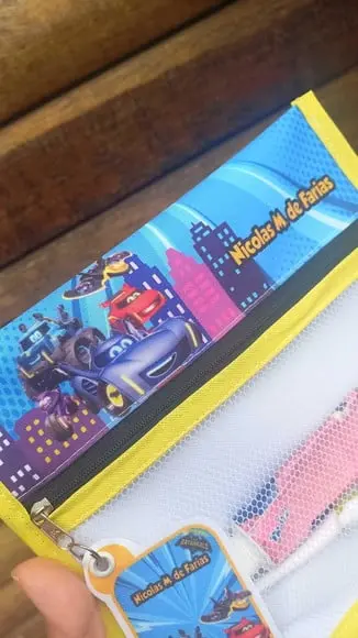 Estojo Higiene Bucal Personalizado Tema Nome Lista Escolar