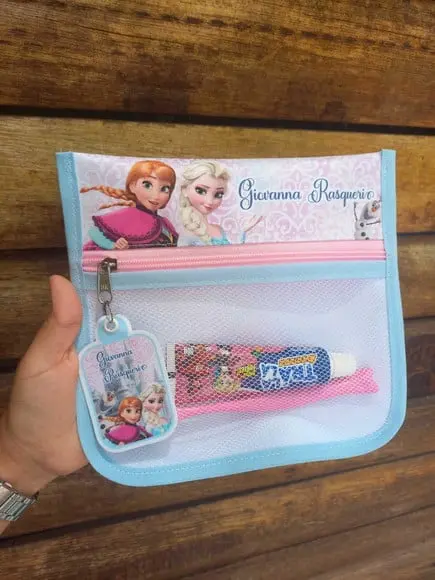 Estojo Higiene Bucal Personalizado Tema Nome Lista Escolar