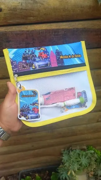 Estojo Higiene Bucal Personalizado Tema Nome Lista Escolar