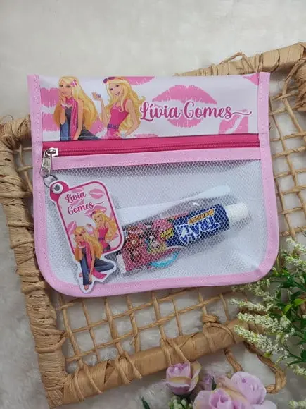 Estojo Higiene Bucal Personalizado Tema Nome Lista Escolar