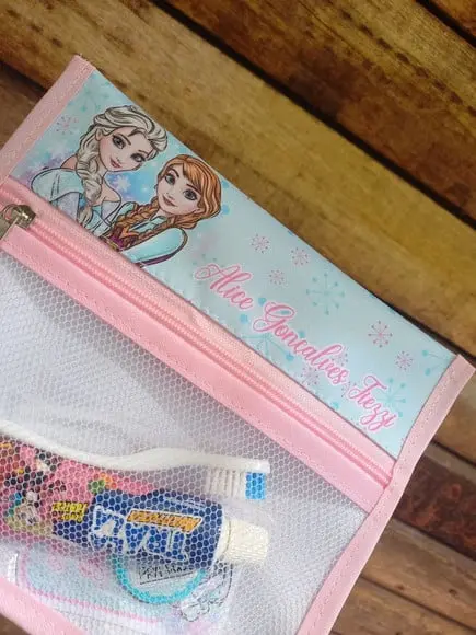 Estojo Higiene Bucal Personalizado Tema Nome Lista Escolar