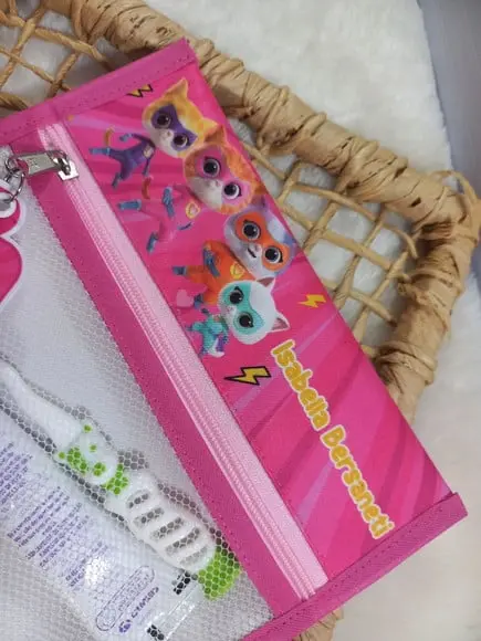 Estojo Higiene Bucal Personalizado Tema Nome Lista Escolar