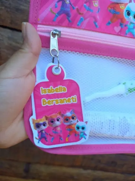 Estojo Higiene Bucal Personalizado Tema Nome Lista Escolar
