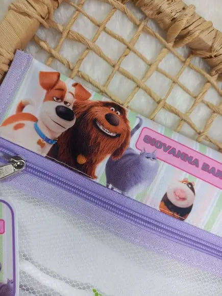 Estojo Higiene Bucal Personalizado Tema Nome Lista Escolar