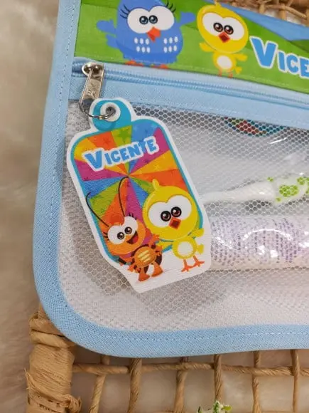 Estojo Higiene Bucal Personalizado Tema Nome Lista Escolar