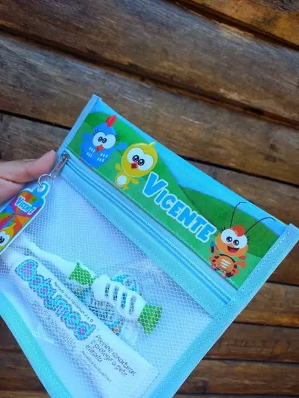 Estojo Higiene Bucal Personalizado Tema Nome Lista Escolar