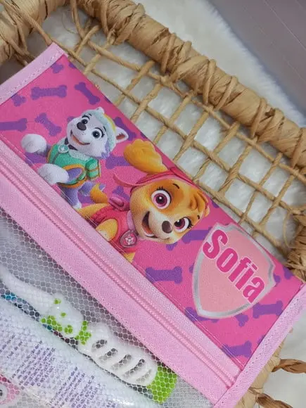 Estojo Higiene Bucal Personalizado Tema Nome Lista Escolar