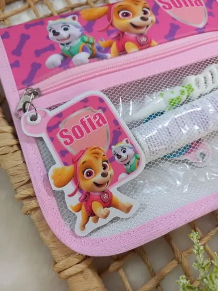 Estojo Higiene Bucal Personalizado Tema Nome Lista Escolar