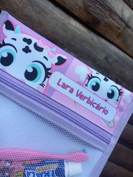Estojo Higiene Bucal Personalizado Tema Nome Lista Escolar