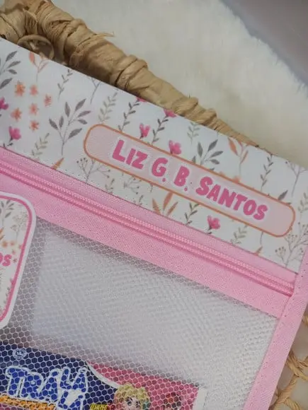 Estojo Higiene Bucal Personalizado Tema Nome Lista Escolar