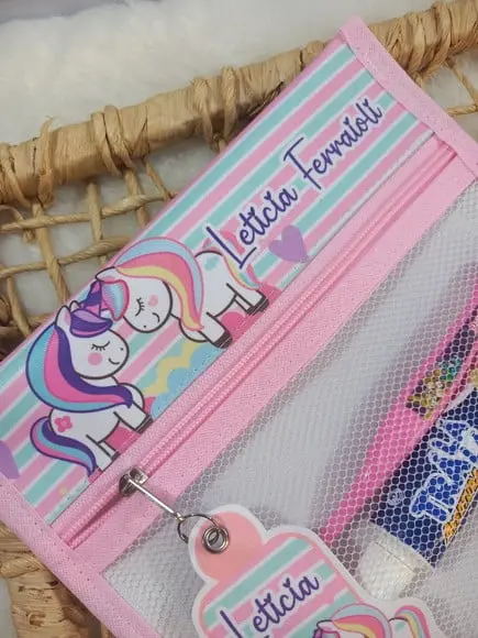 Estojo Higiene Bucal Personalizado Tema Nome Lista Escolar