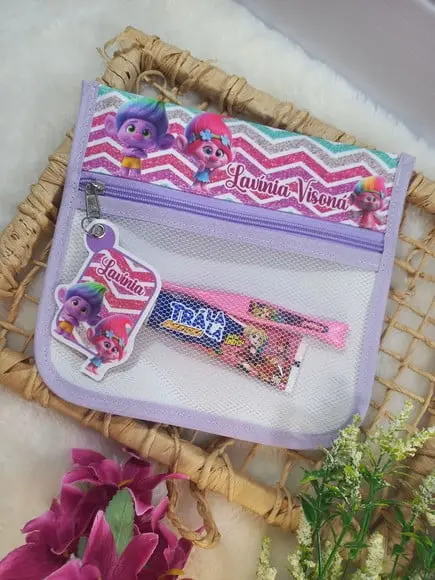 Estojo Higiene Bucal Personalizado Tema Nome Lista Escolar
