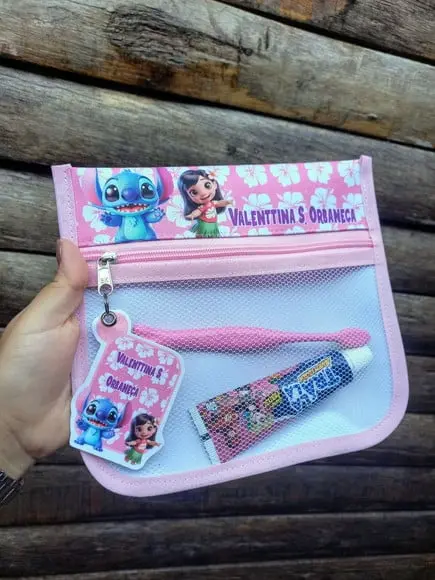 Estojo Higiene Bucal Personalizado Tema Nome Lista Escolar