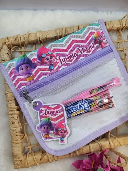 Estojo Higiene Bucal Personalizado Tema Nome Lista Escolar