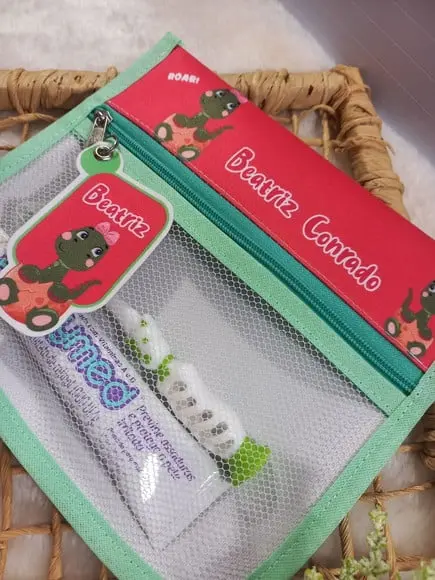 Estojo Higiene Bucal Personalizado Tema Nome Lista Escolar