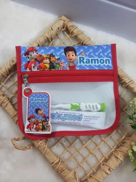Estojo Higiene Bucal Personalizado Tema Nome Lista Escolar