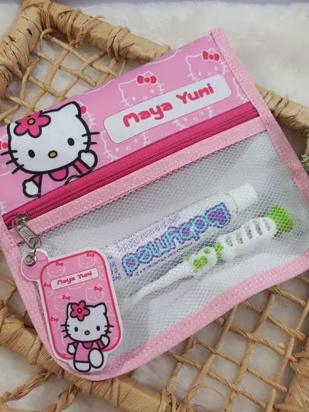 Estojo Higiene Bucal Personalizado Tema Nome Lista Escolar