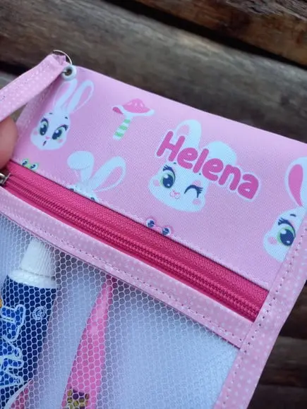Estojo Higiene Bucal Personalizado Tema Nome Lista Escolar