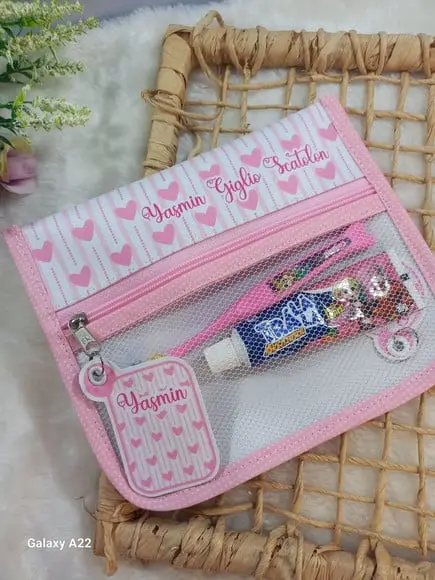 Estojo Higiene Bucal Personalizado Tema Nome Lista Escolar