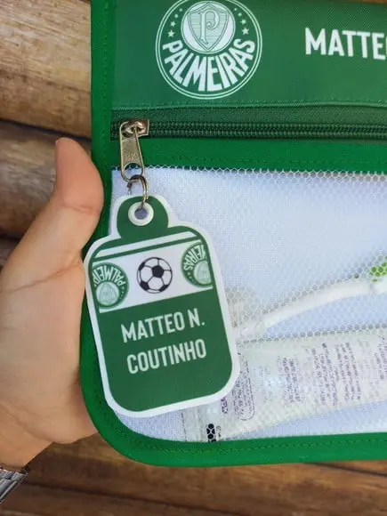 Estojo Higiene Bucal Personalizado Tema Palmeiras Escolar