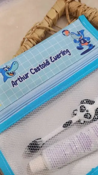 Estojo Higiene Bucal Personalizado Tubarão Futevôlei