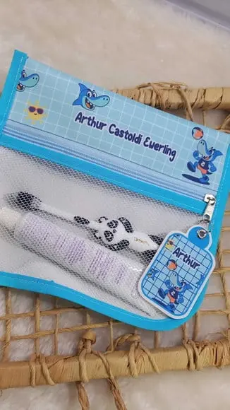Estojo Higiene Bucal Personalizado Tubarão Futevôlei