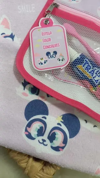 Estojo Higiene Bucal Puket Personalizado com 2x Toalhinhas.