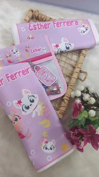 Estojo Higiene Bucal Puket Personalizado com 2x Toalhinhas.