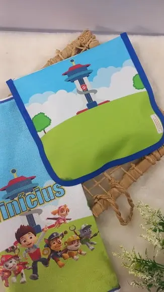 Estojo, Higiene Bucal Personalizado com Toalhinha, Escolinha