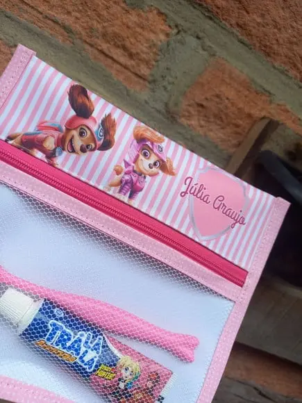 Estojo, Higiene Bucal Personalizado, Infantil Escolar Nome.