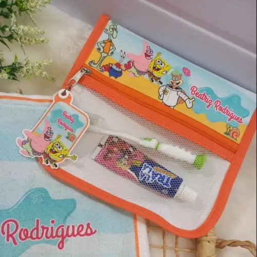 Estojo, Higiene Bucal Personalizado, Infantil Escolar Nome.