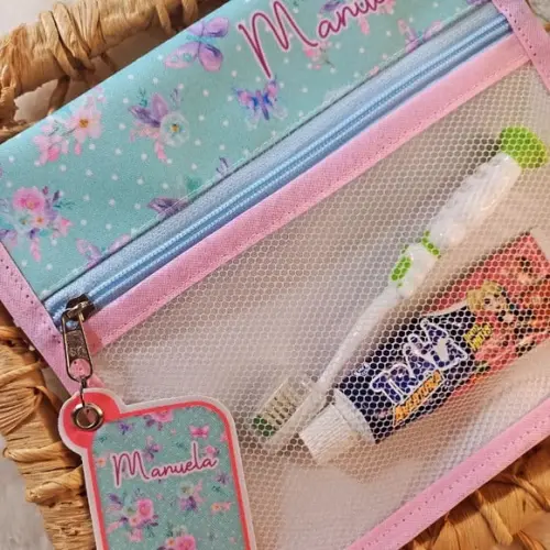 Estojo, Higiene Bucal Personalizado, Infantil Escolar Nome.