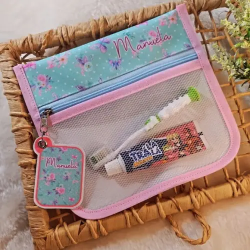 Estojo, Higiene Bucal Personalizado, Infantil Escolar Nome.