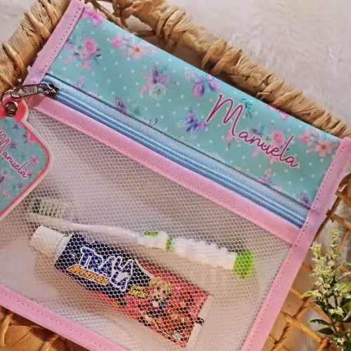 Estojo, Higiene Bucal Personalizado, Infantil Escolar Nome.