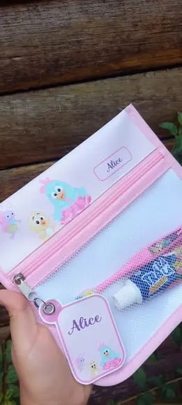Estojo, Higiene Bucal Personalizado, Infantil Escolar Nome.