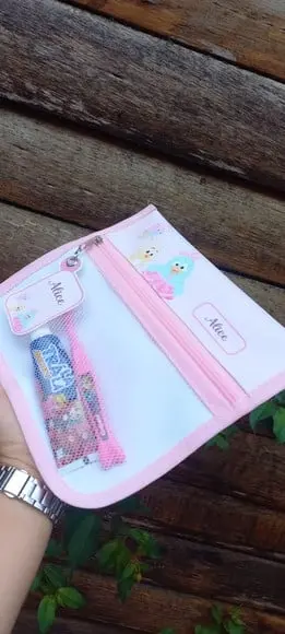 Estojo, Higiene Bucal Personalizado, Infantil Escolar Nome.