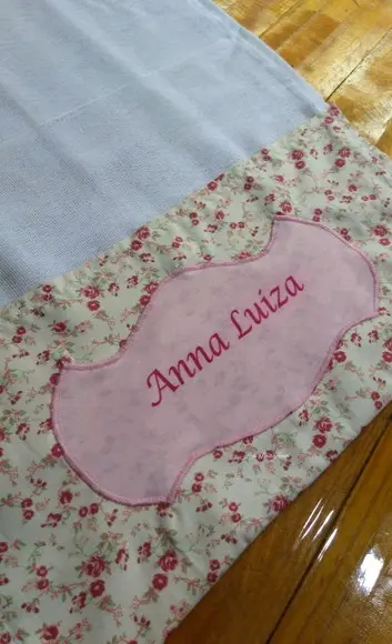Fralda com nome personalizado.