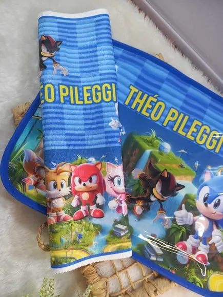 Jogo Americano Infantil Plastificado Sonic 1x Toalhinha