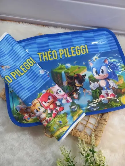 Jogo Americano Infantil Plastificado Sonic 1x Toalhinha