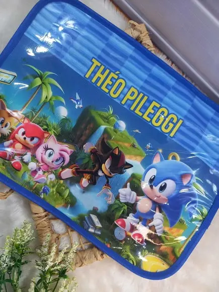 Jogo Americano Infantil Plastificado Sonic 1x Toalhinha