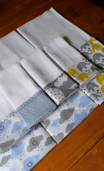 Kit 3x Fralda de Ombro, 3x Fraldinha Boca Bebe 100% Algodão.