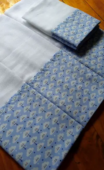 Kit 3x Fralda de Ombro, 3x Fraldinha Boca Bebe 100% Algodão.