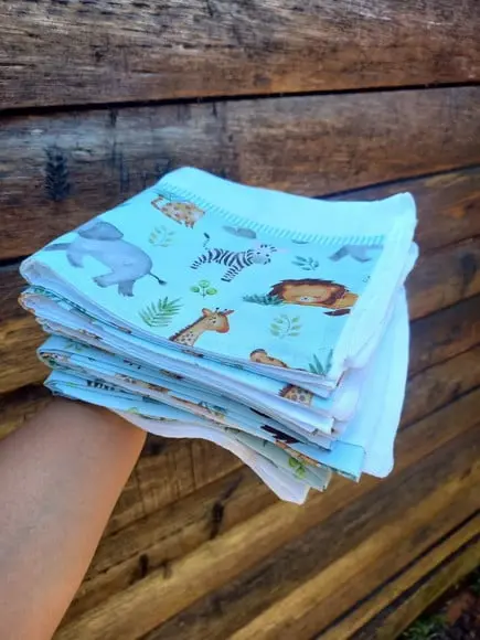 Kit 4x Fralda de Ombro, 2x Toalha Fralda 100% Algodão Bebe