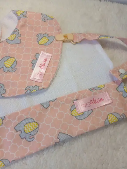 Kit Babador + Fralda de Boca + Prendedor de chupeta