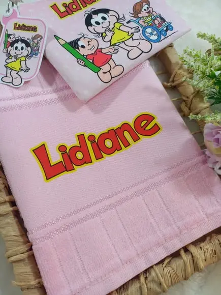 Necessaire Bolsinha Personalizada com Toalhinha Escola Festa