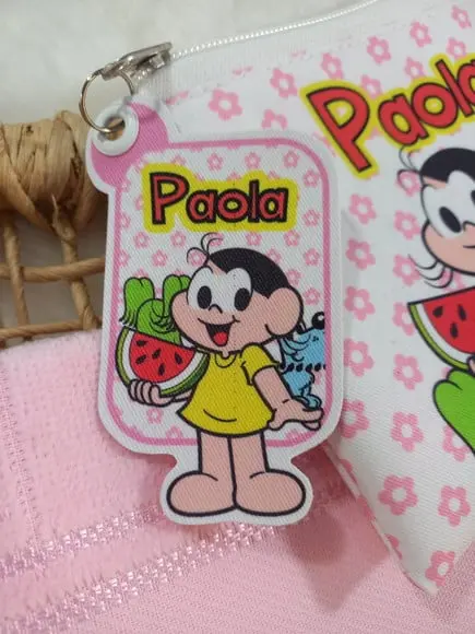 Necessaire Bolsinha Personalizada com Toalhinha Escola Festa